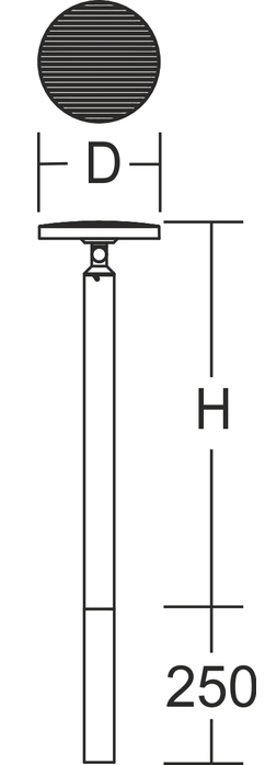 ارتفاع چراغ حیاطی RZB